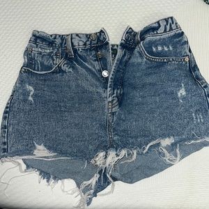 jean shorts super high rise